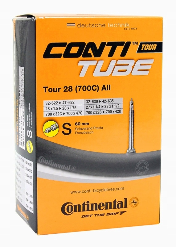 Dętka Continental Tour 28" 1,5-1,75 Sv 60mm 32-622 > 47-622 CO0182041