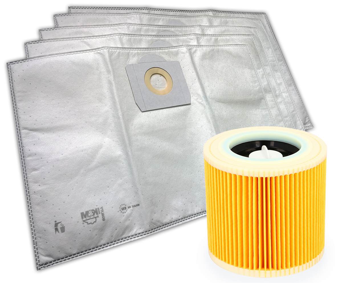 

5x Worki + Filtr Karcher A 2150, 2201,2901, 3100