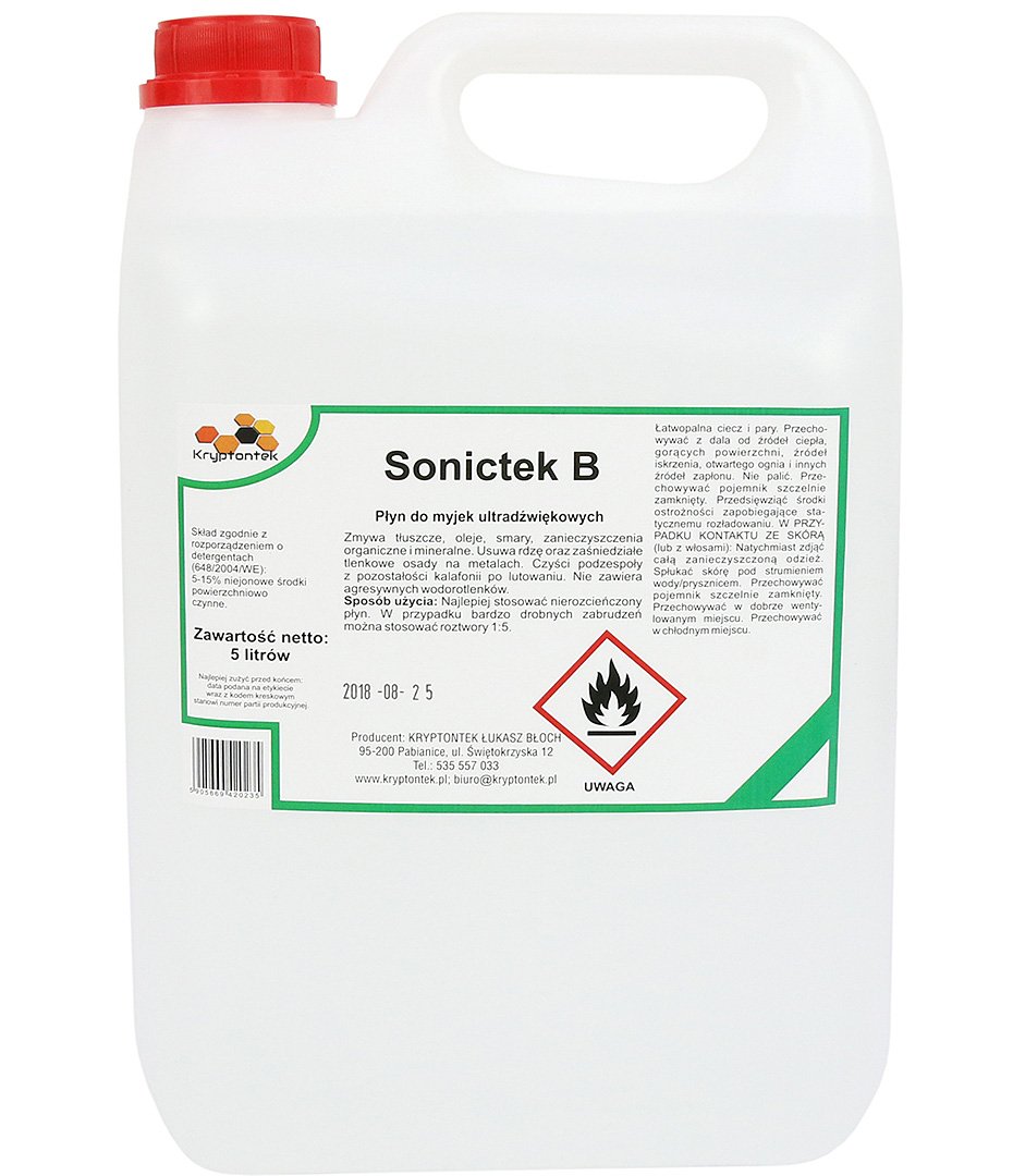 

Ssonictek B Płyn Do Myjka Ultradźwiękowa 5L