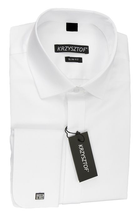 

Koszula biała na spinki S 176/182 Slim WX82M_S_176