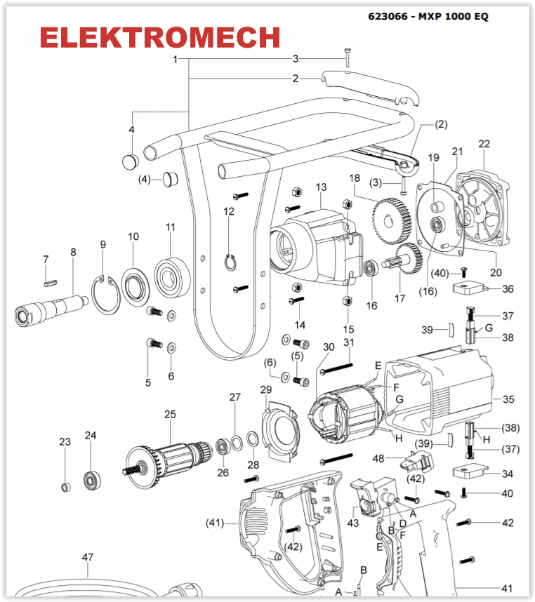 ROTOR MIEŠADLA PROTOOL MXP1000 MXP160 620627 značka Festool