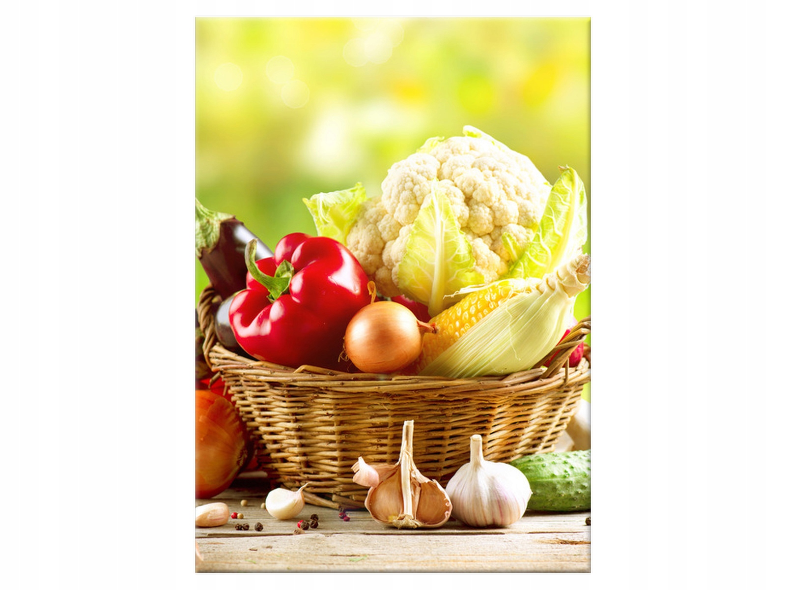 

Obraz Warzywa organiczne kukurydza 50x70 cebula