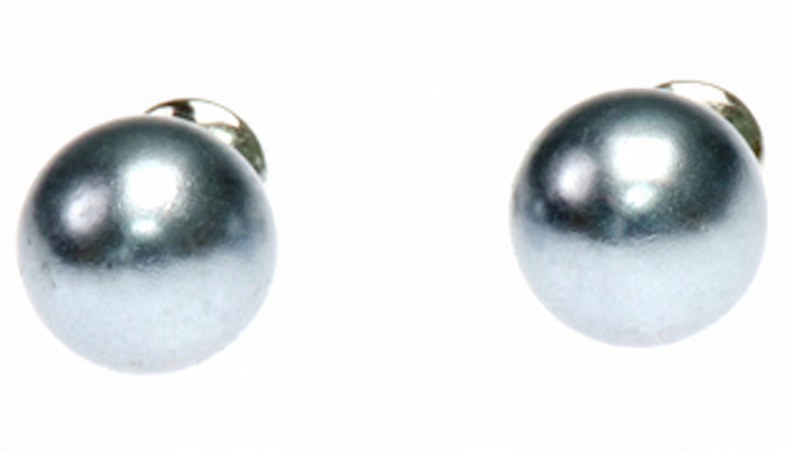 

Kolczyki perełki 12 mm szare