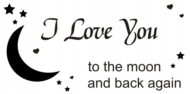 

Napis na ścianę naklejka miłość - I love you - 87