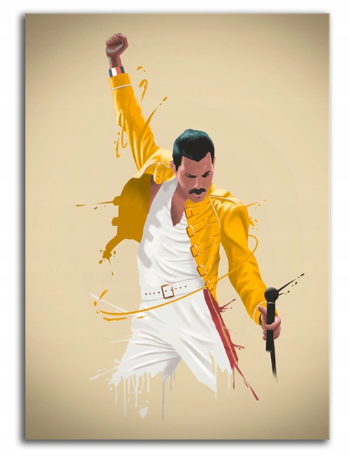 Freddie Mercury Obraz Reprodukcja CANVAS Prezent