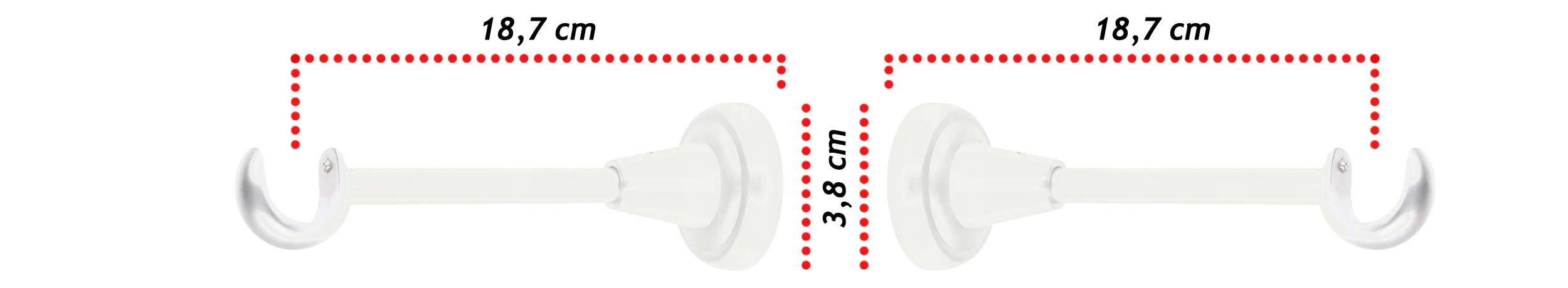 KARNISZ METALOWY UVERTURA POJEDYNCZY 19 mm / 150 Marka inna