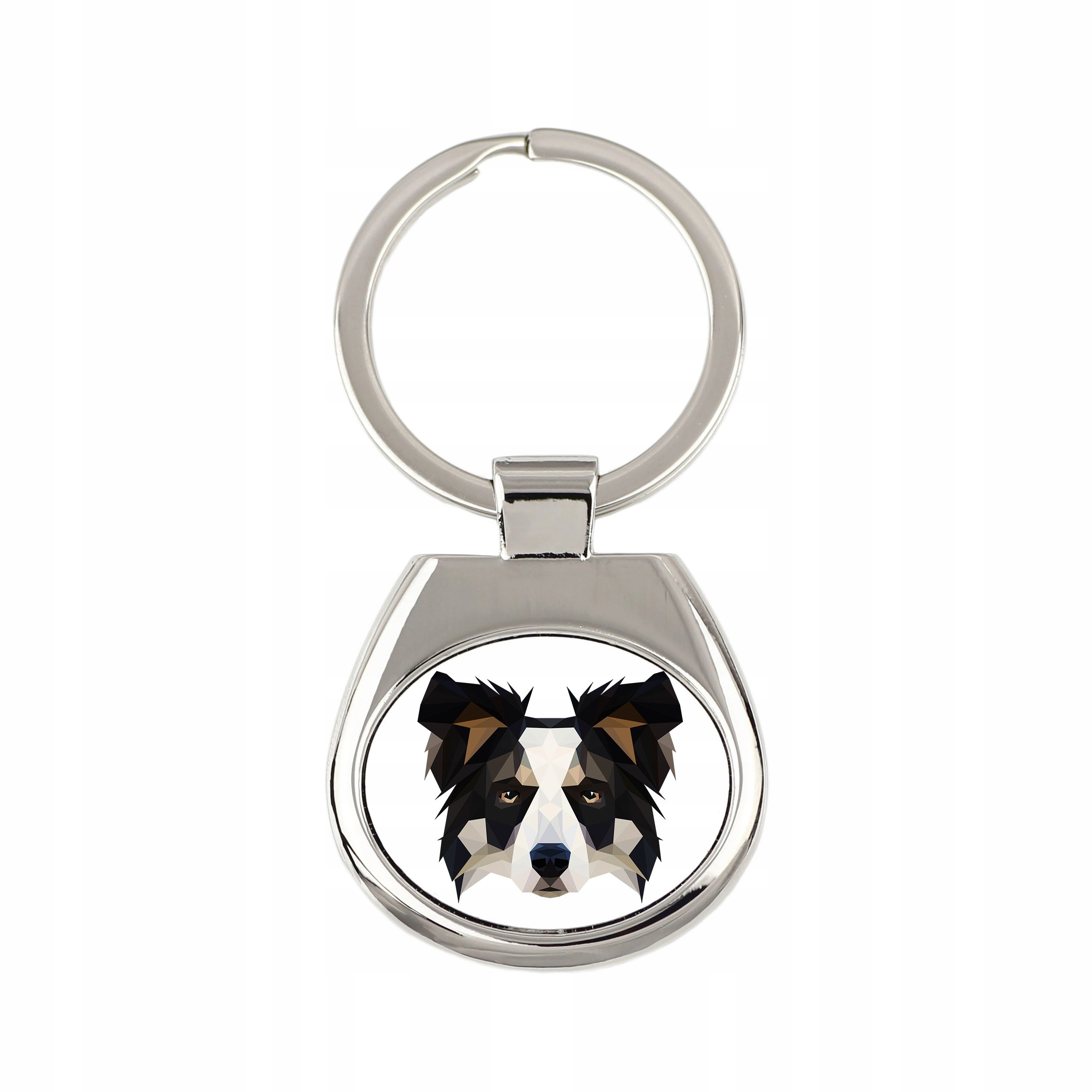 

Border Collie geometryczny Brelok Breloczek metal