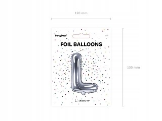 Balon foliowy L srebrny 35cm 1szt FB2M-L-018 Kod producenta FB2M-L-018