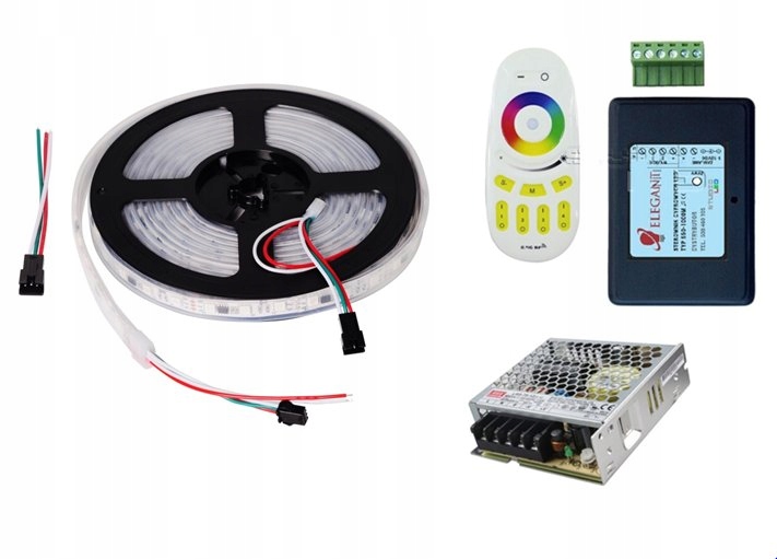 20m Zestaw Taśma Led Rgb Cyfrowa Wodoodporna IP67