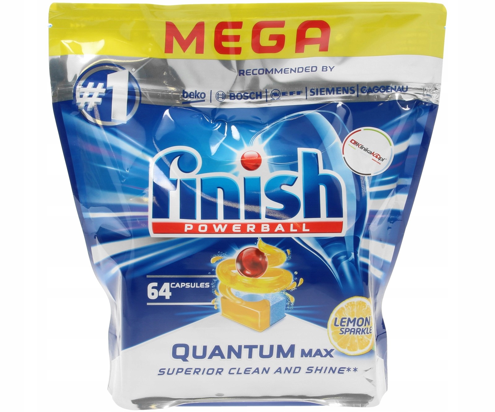 KAPSULE umývačky riadu FINISH Quantum Max 64szt.
