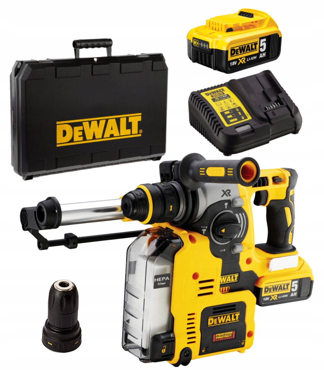 

Młotowiertarka Sds+ 2x5Ah 18V 2,1j DeWALT DCH275P2
