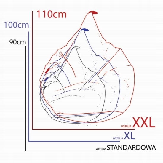 Pufa worek siedzisko TIPI PATCHWORK XL tęcza Marka inna
