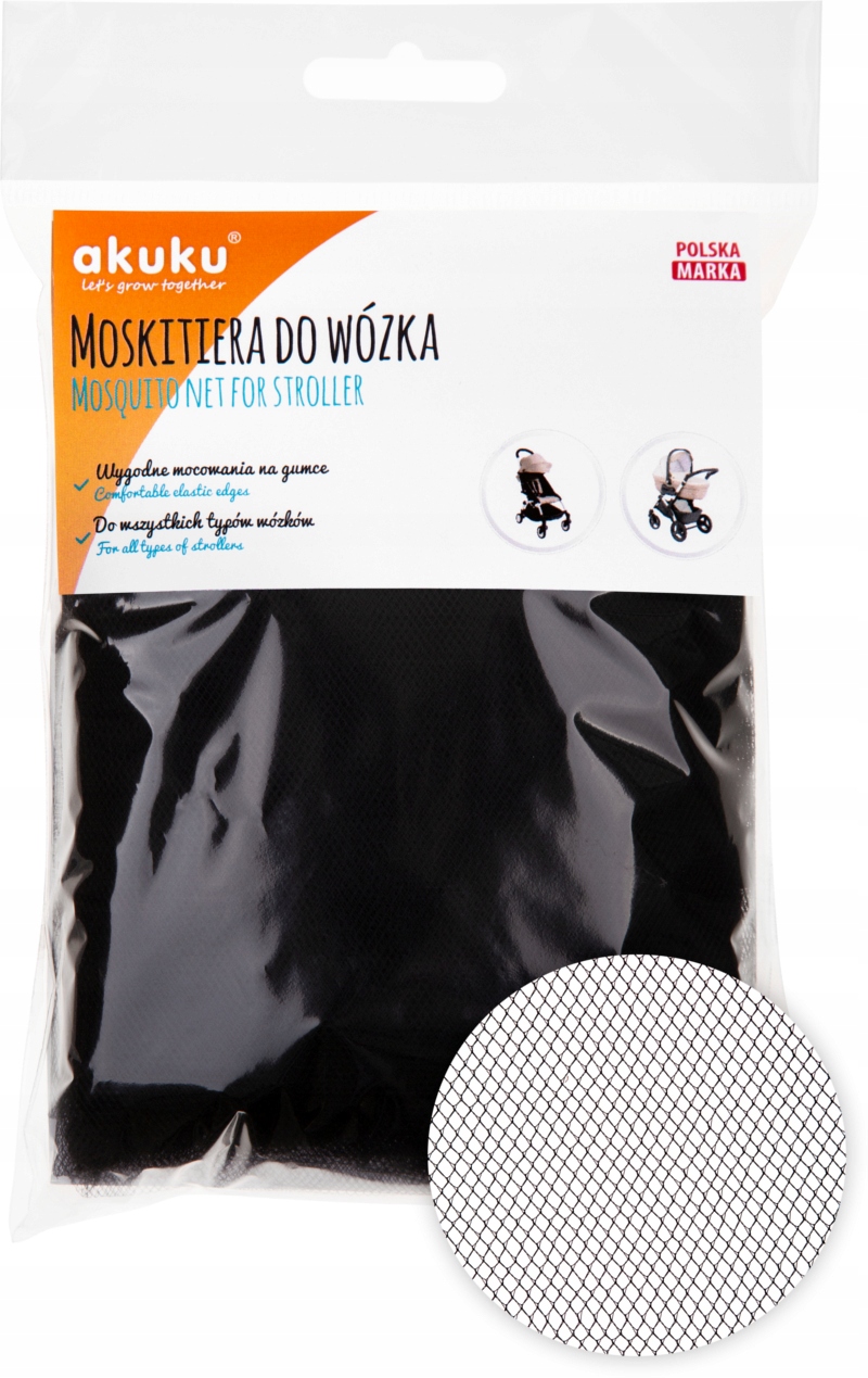 

Akuku Moskitiera Uniwersalna Do Wózka Black 0446