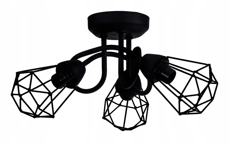 

Żyrandol loft Lampa wisząca loftowy czarny druciak