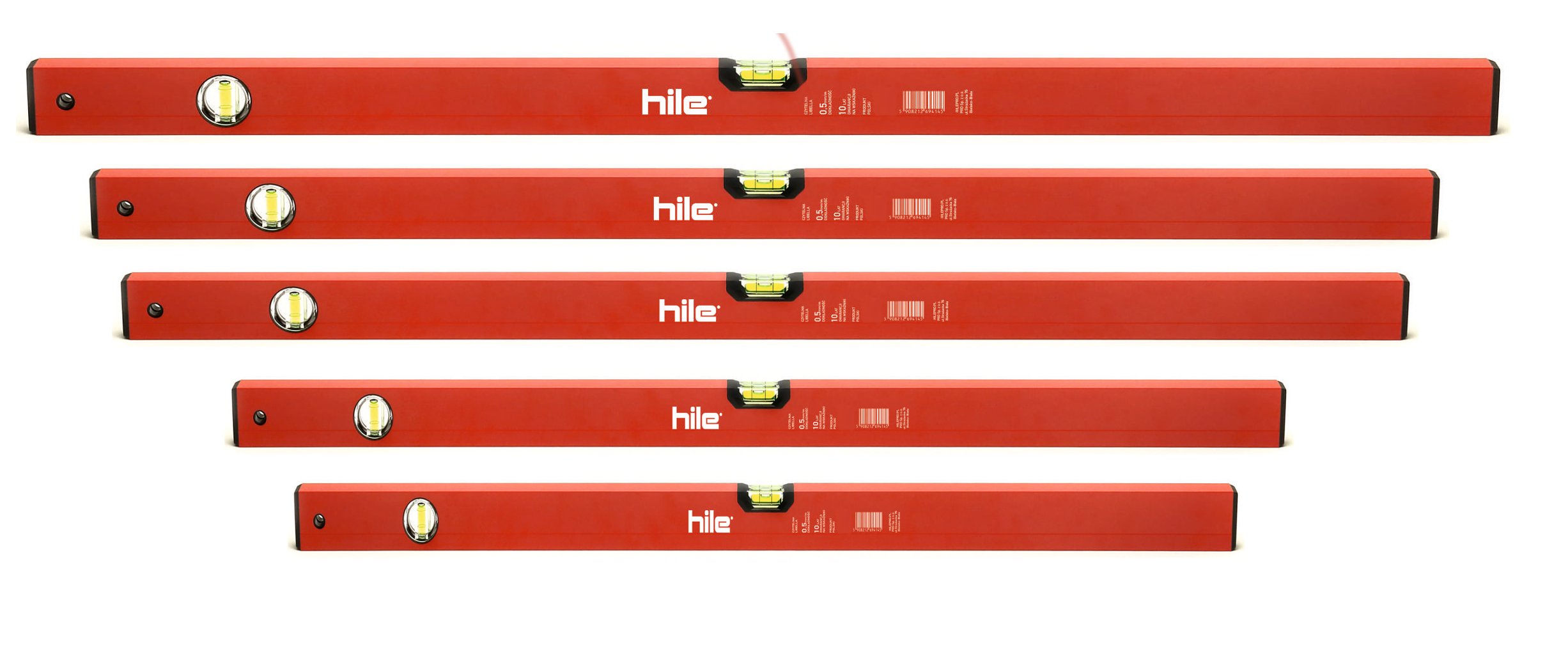 

Komplet 5 poziomic Pro Hile zestaw 40-120cm Profi