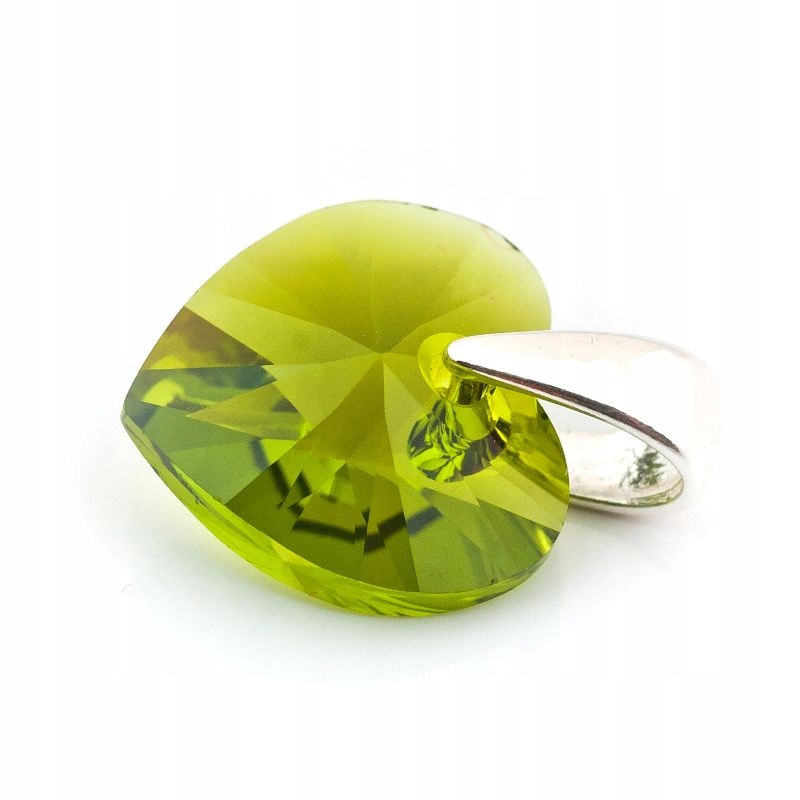 

Wisiorek srebrny 925 z kr. Swarovski Serce 10 Oliv