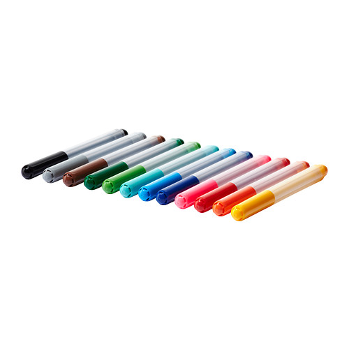 

Ikea Mala Cienki marker, różne 12 szt