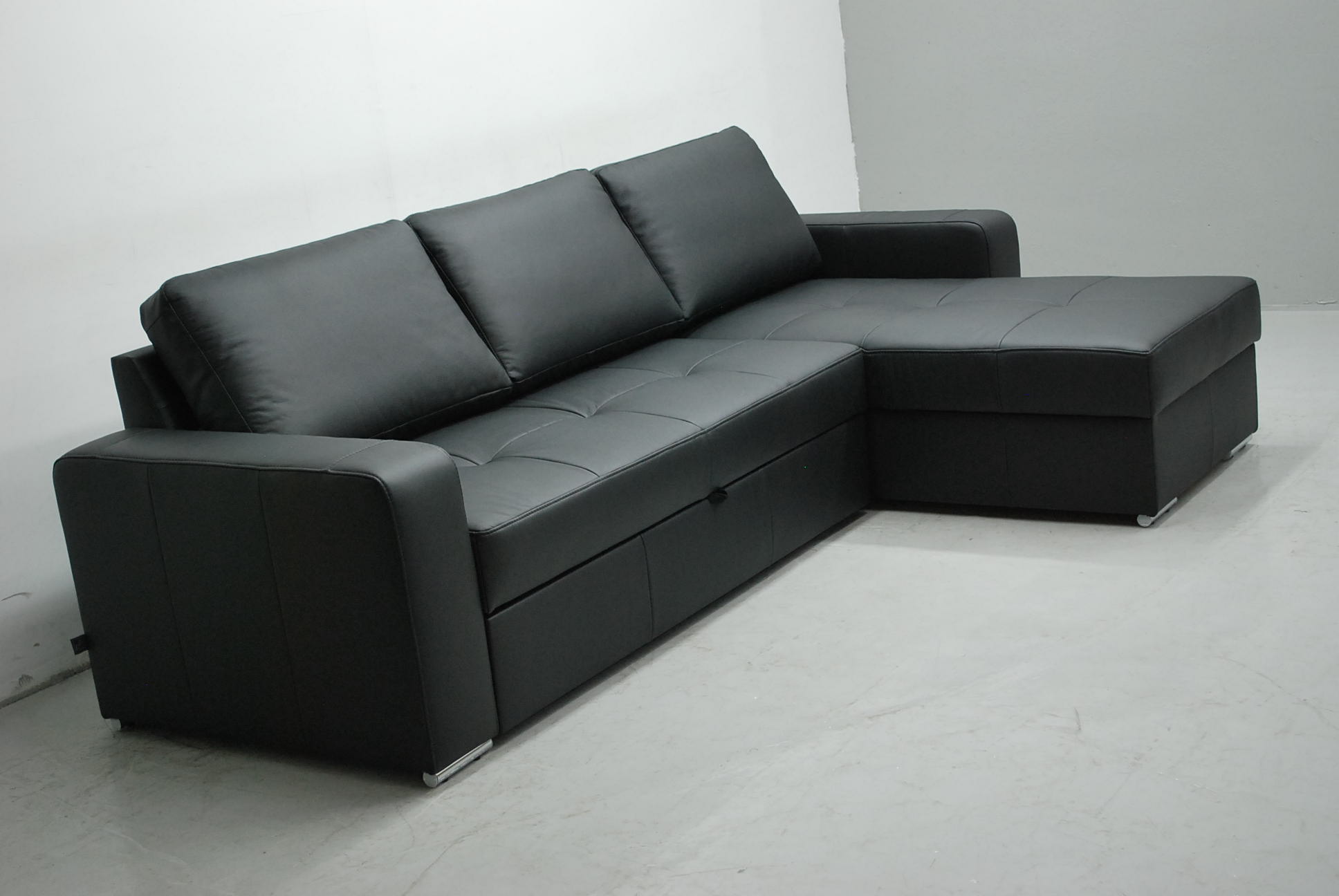 czarny SKÓRA NATURALNA NAROŻNIK Z F.SPANIA6605 Głębokość mebla 165 cm