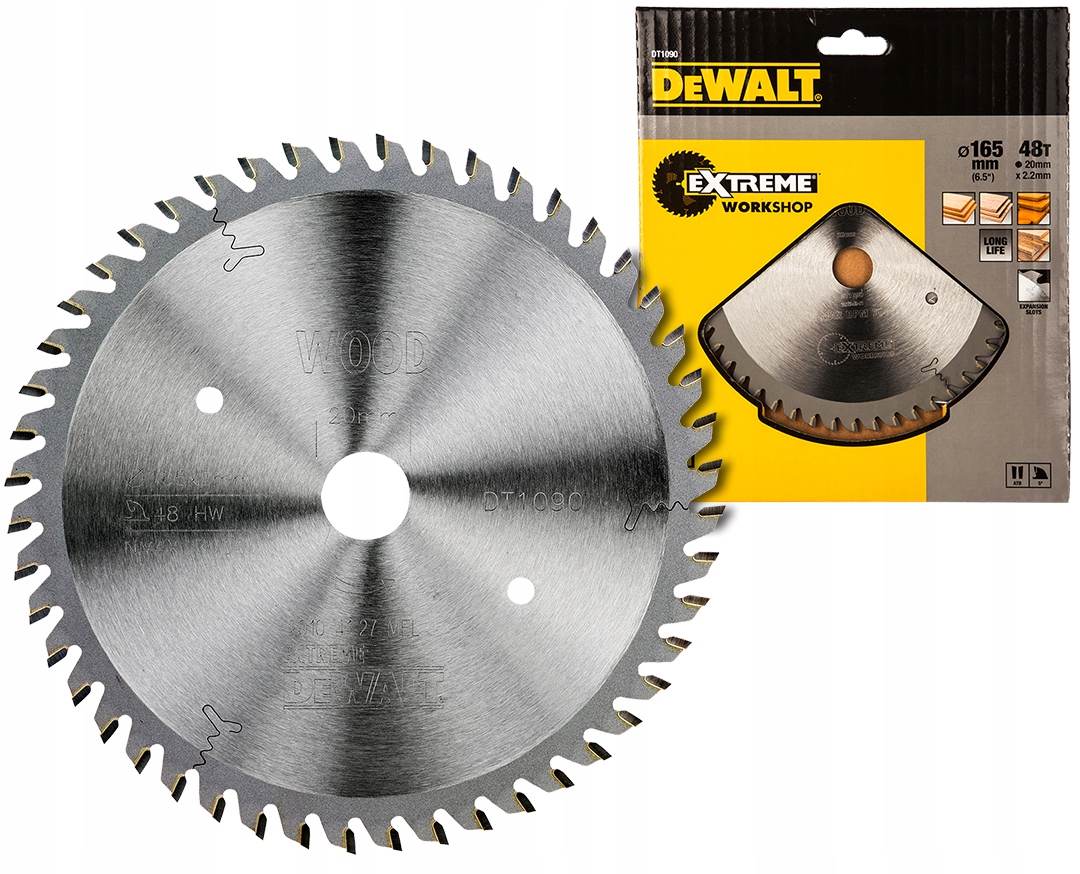 DeWalt DT1090 pilový kotouč na dřevo Mdf 165x20 mm 48z