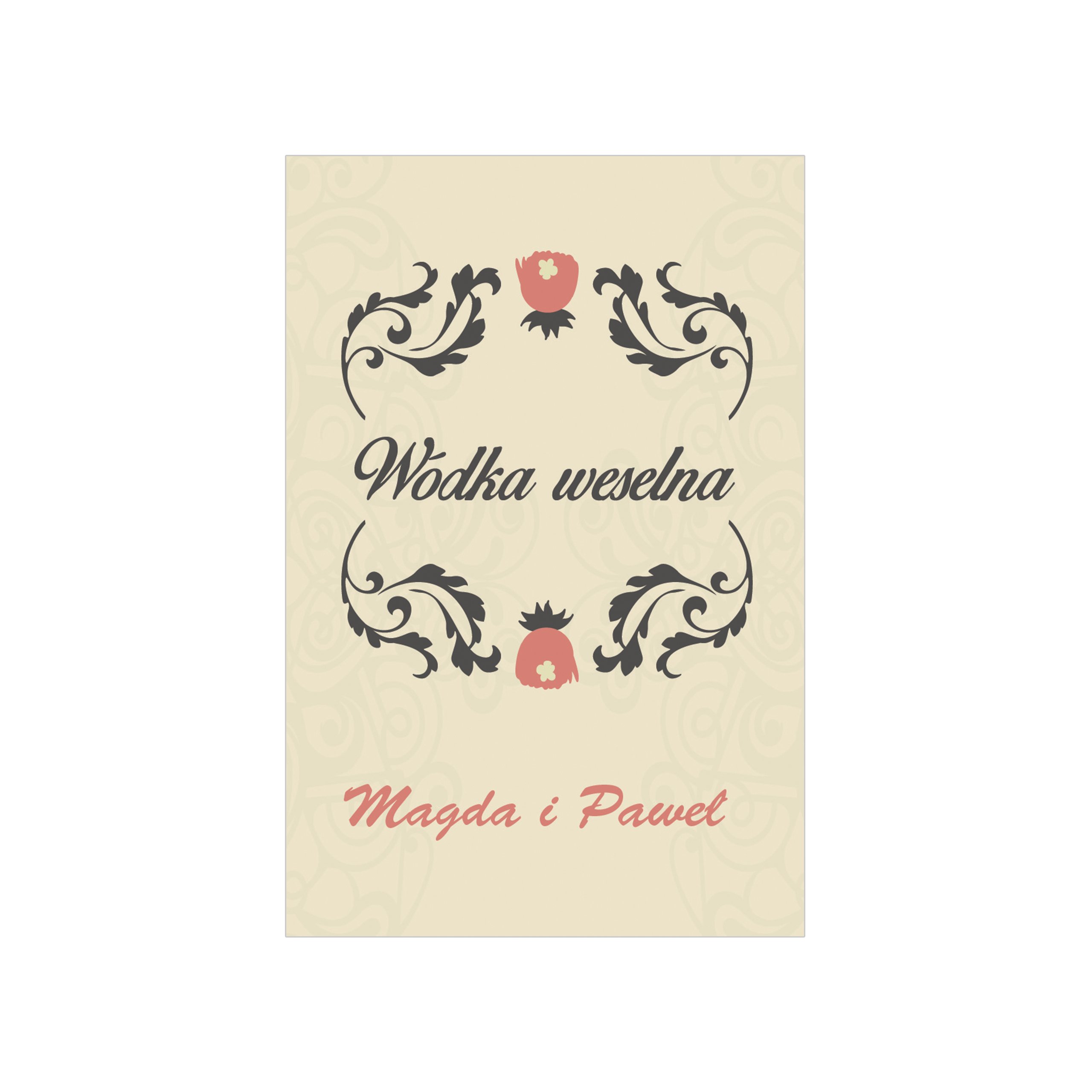 ŚLUBNE Naklejki na wódkę weselne ŚLUB 57 wzory