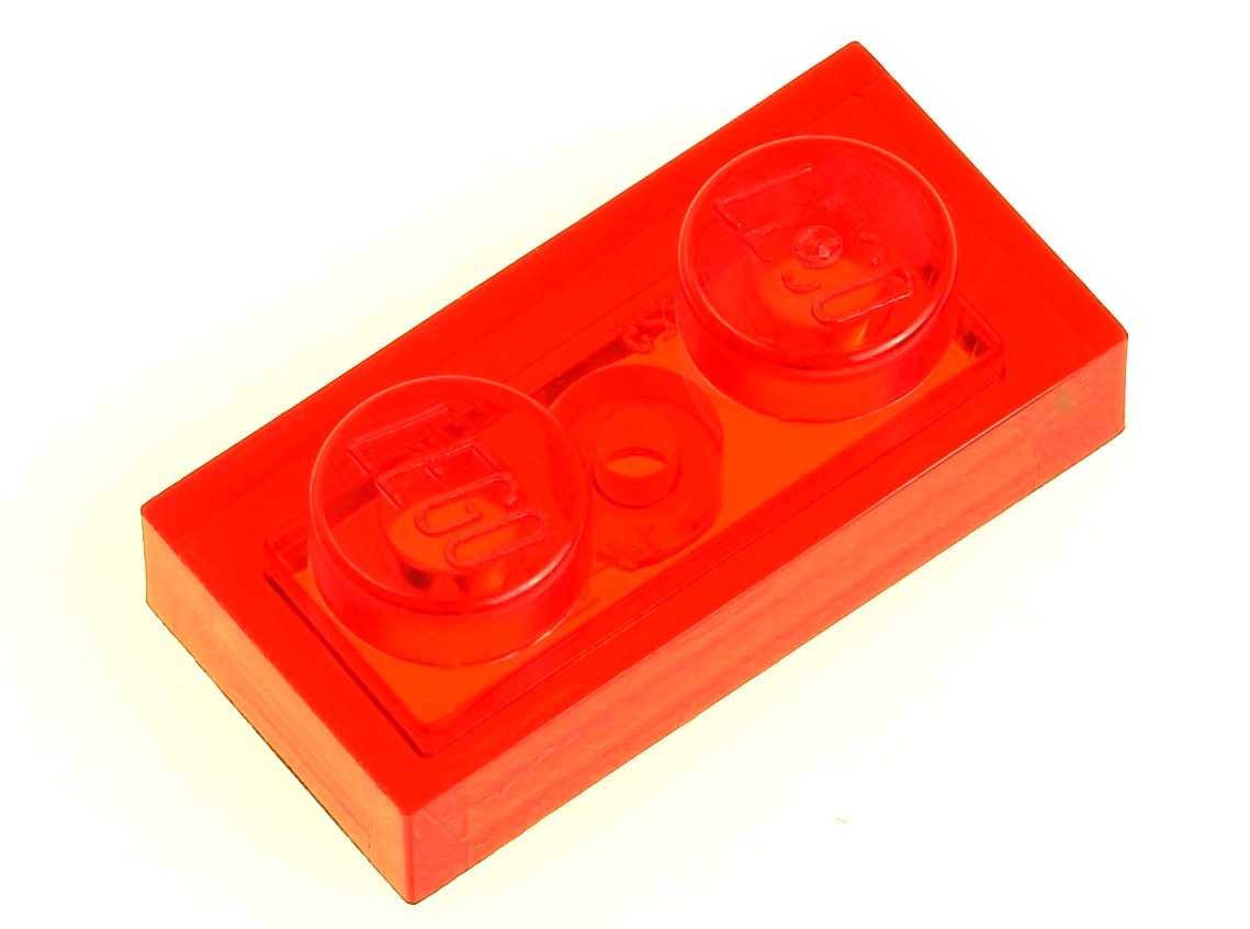 

Lego Płytka zwykła 1x2 3023 czerwona trans 3 szt