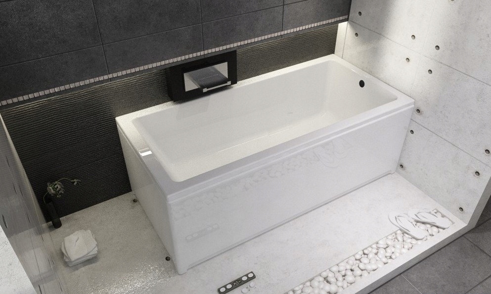 WANNA RIHO LUSSO PLUS 170x80 + NOGI + SYFON BA12 Linia Riho