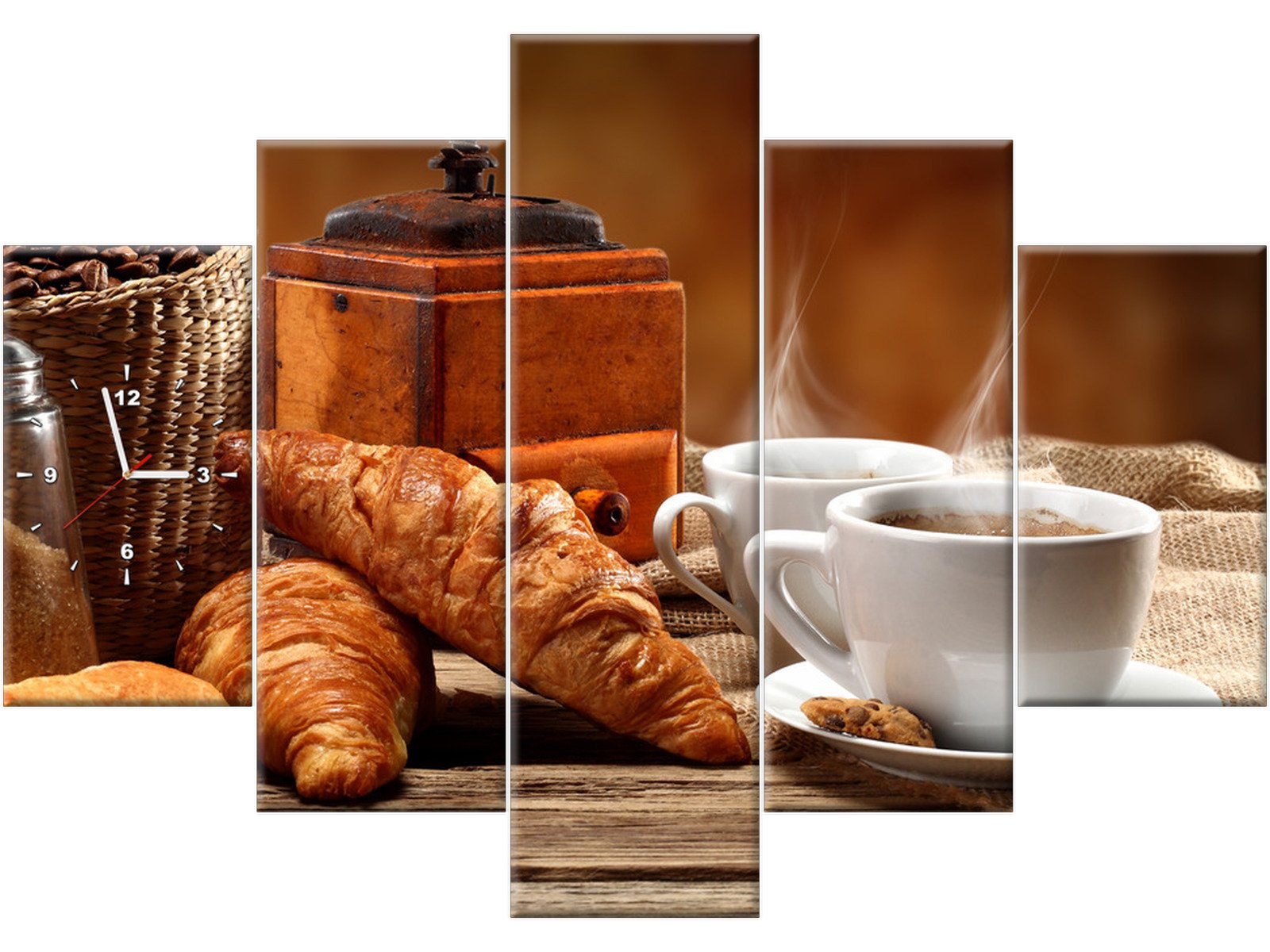

Zegar ścienny 150x105 Kawa Croissant Śniadanie