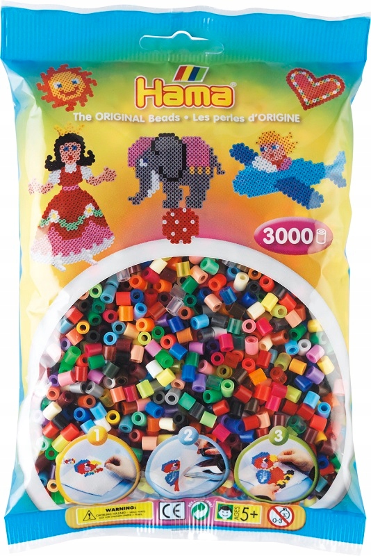 

Koraliki Hama MIDI 3000 201-68 MIX Kolorów 68