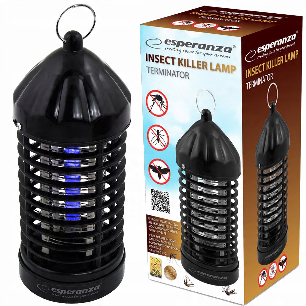 

Lampa Owadobójcza Na Owady Komary Muchy Ćmy Uv