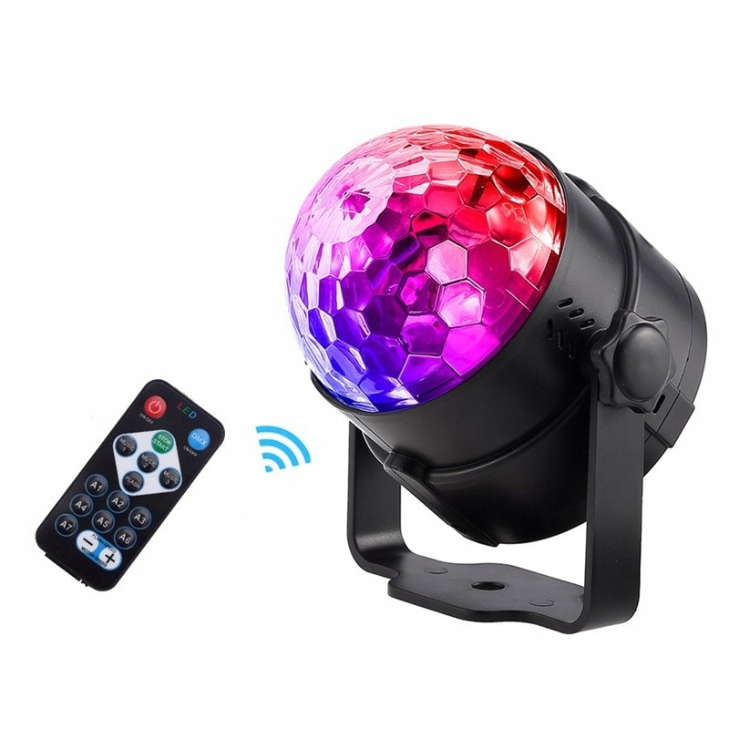 Kula Disco LED RGB z Pilotem Efekt LED Model 01