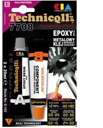 KLEJ METALOWY EPOKSYDOWY 2x20ml - TECHNICQL <