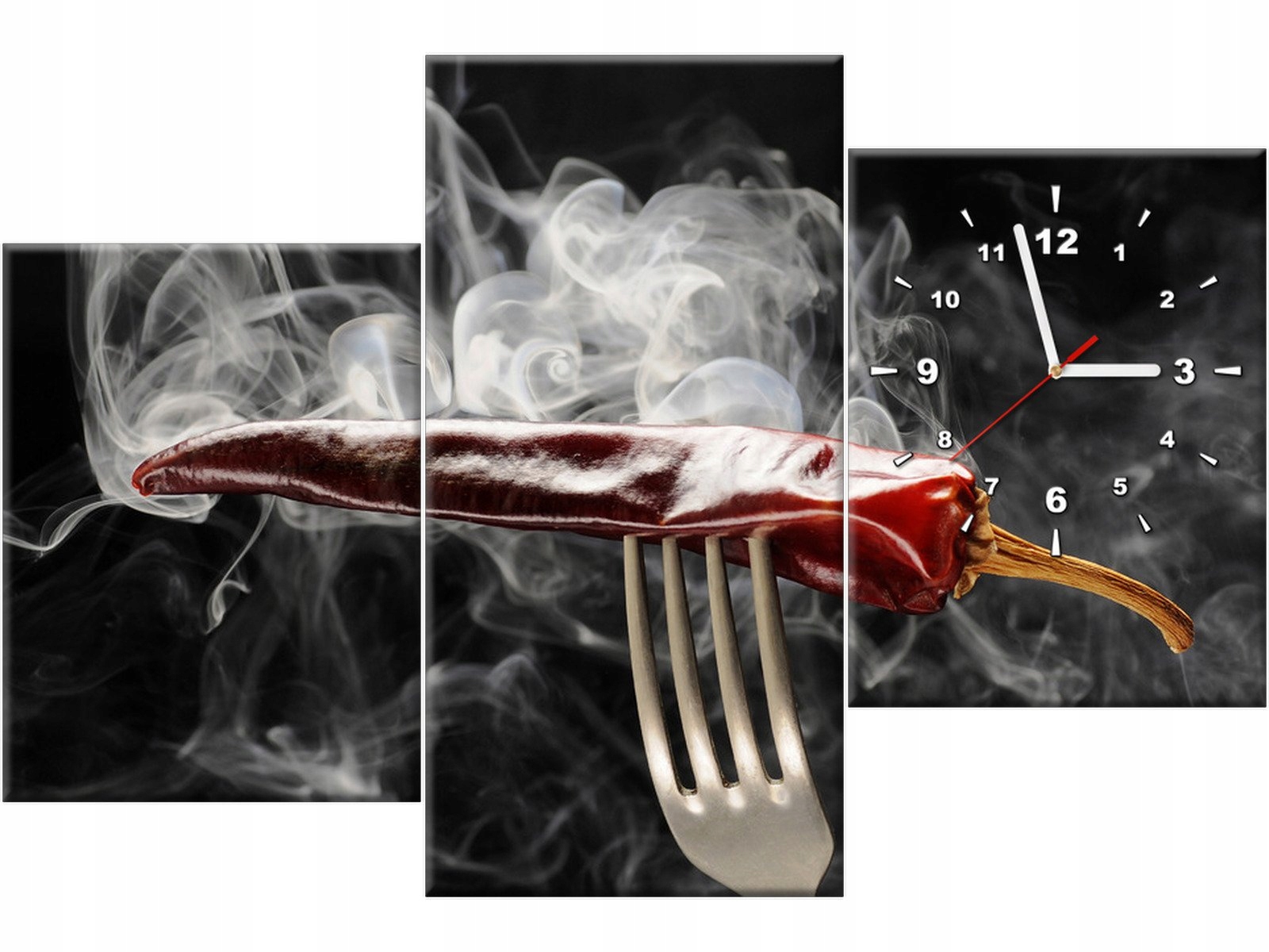

Zegar na ścianę 90x60 Papryczka chili do kuchni