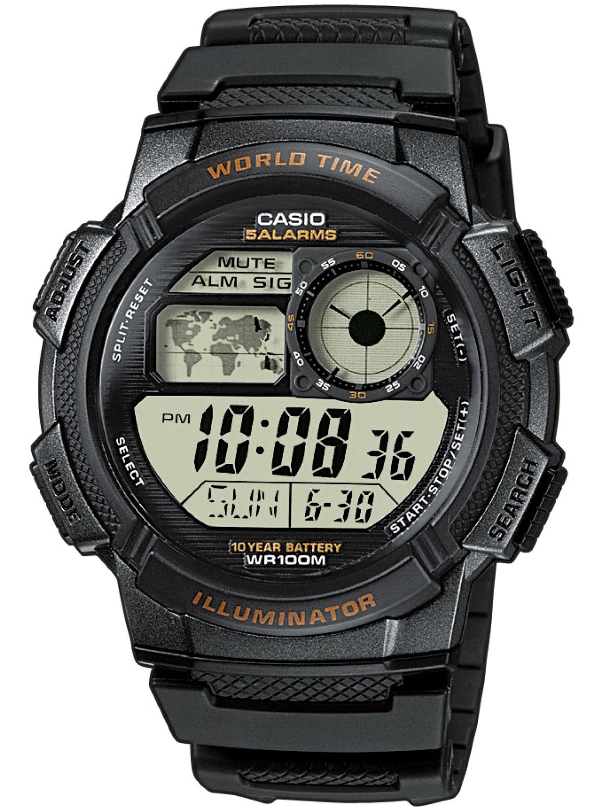 Sportovní pánské hodinky Casio AE-1000W 1A Černé na řemínku