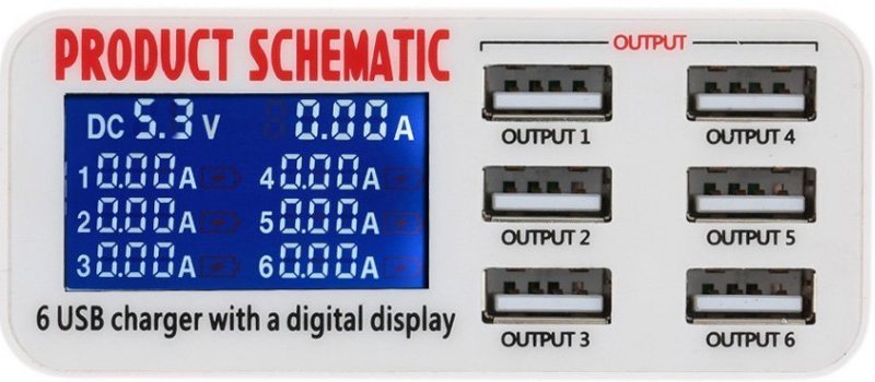 

Stacja ładująca Usb profesjonalna wyświetlacz LCD