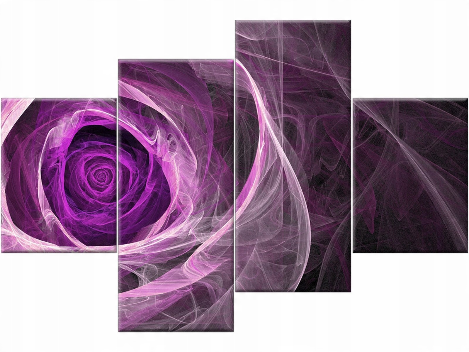 

Tryptyk Fioletowa róża Abstrakcja 120x80 Obraz