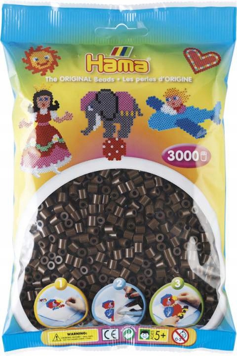 

Hama 201-12 Dodatkowe Brązowe Koraliki Hama Midi