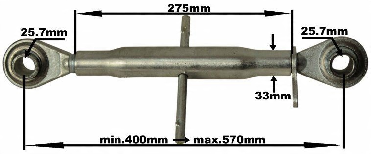 

Łącznik Górny 400-570mm 25,7x25,7mm Solidny Nowy