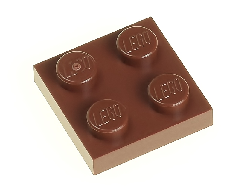 

Lego Płytka zwykła 2x2 3022 brązowa 4 szt.