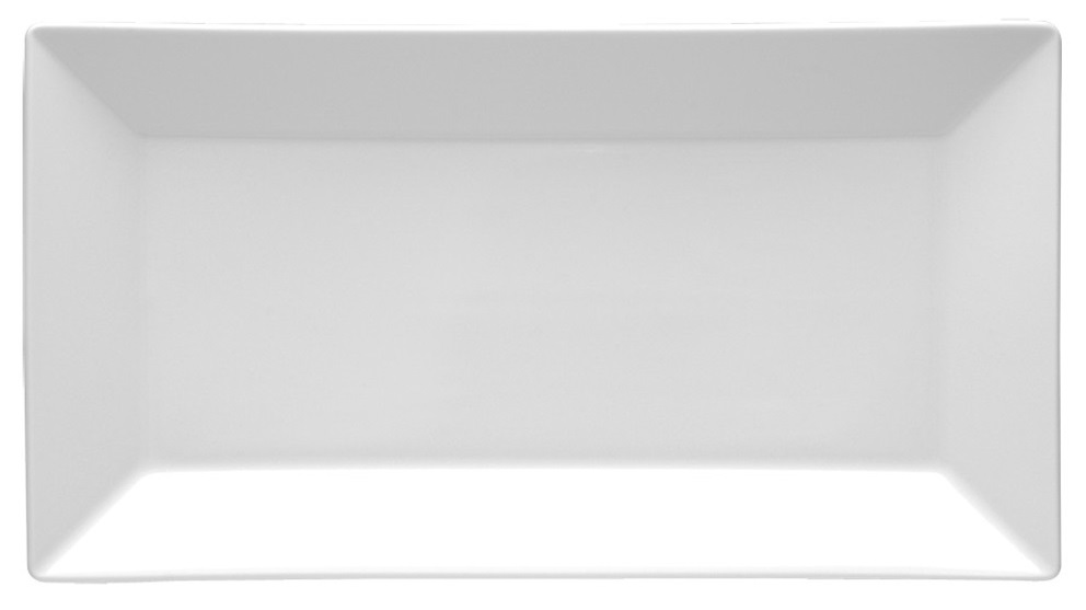 LUBIANA CLASSIC PÓŁMISEK PROSTOKĄTNY 33 CM BIAŁY NIEDEKOROWANY NOWOCZESNY