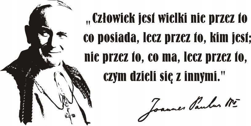 

Napis na ścianę naklejka Papież Jan Paweł II 76