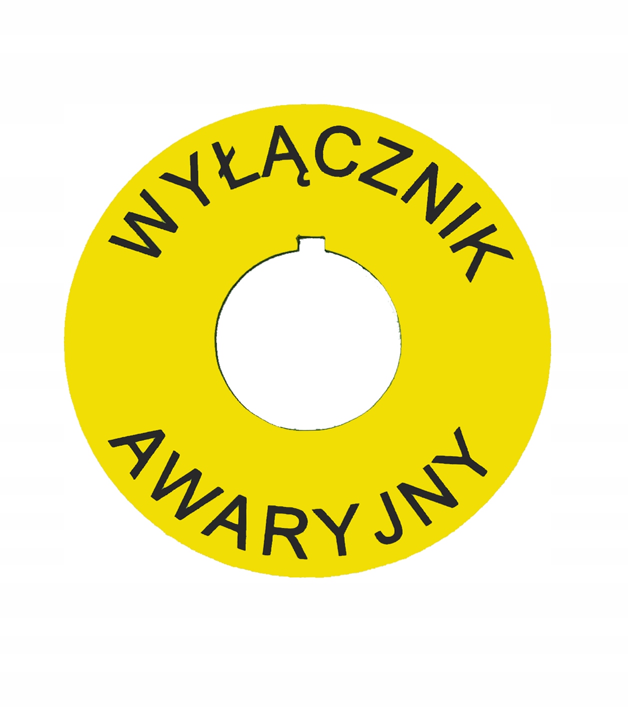 Tabliczka opisowa 60mm WYŁĄCZNIK AWARYJNY