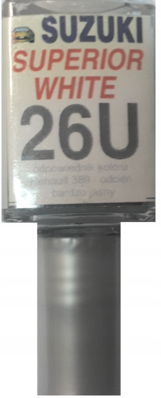 Suzuki 26U Superior White Lakier Samochodowy Zaprawka Do Rys 10 ML Ara