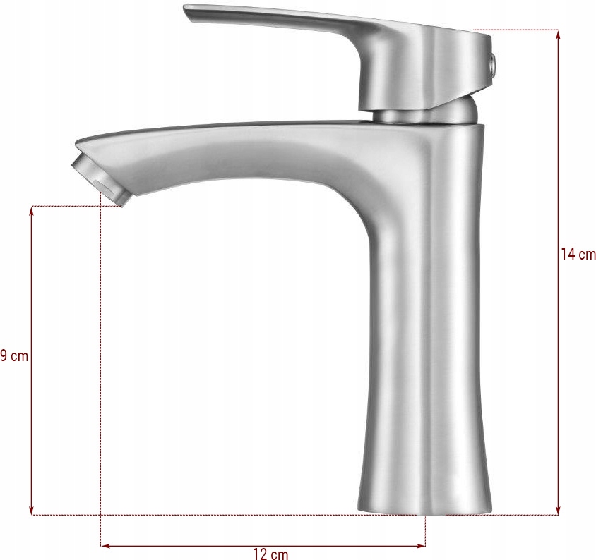BATERIA UMYWALKOWA INOX STAL NIERDZEWNA STEELY 3 Kolor inny