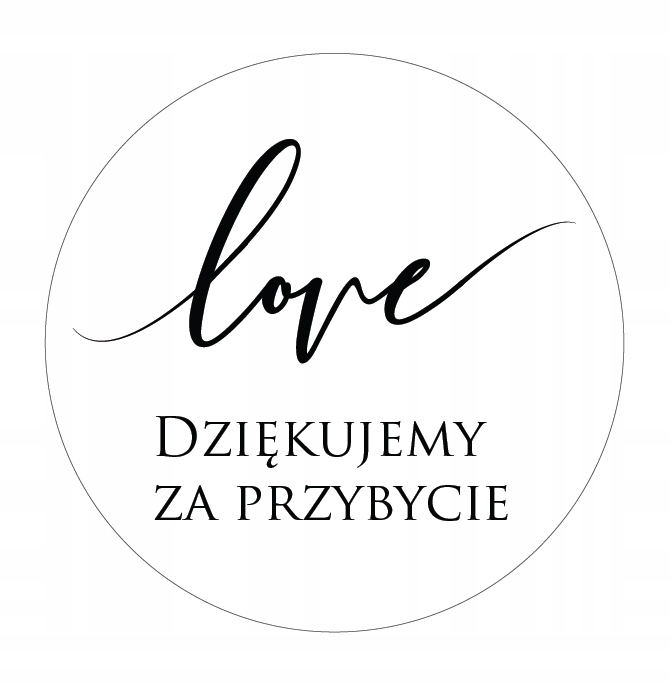 

Naklejki Weselne ślub Dziękujemy Za Przybycie Biał