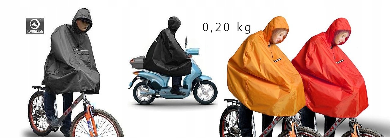 Lekka PRZECIWDESZCZOWA PELERYNA Na Rower b-rain .5 Rozmiar uniwersalny