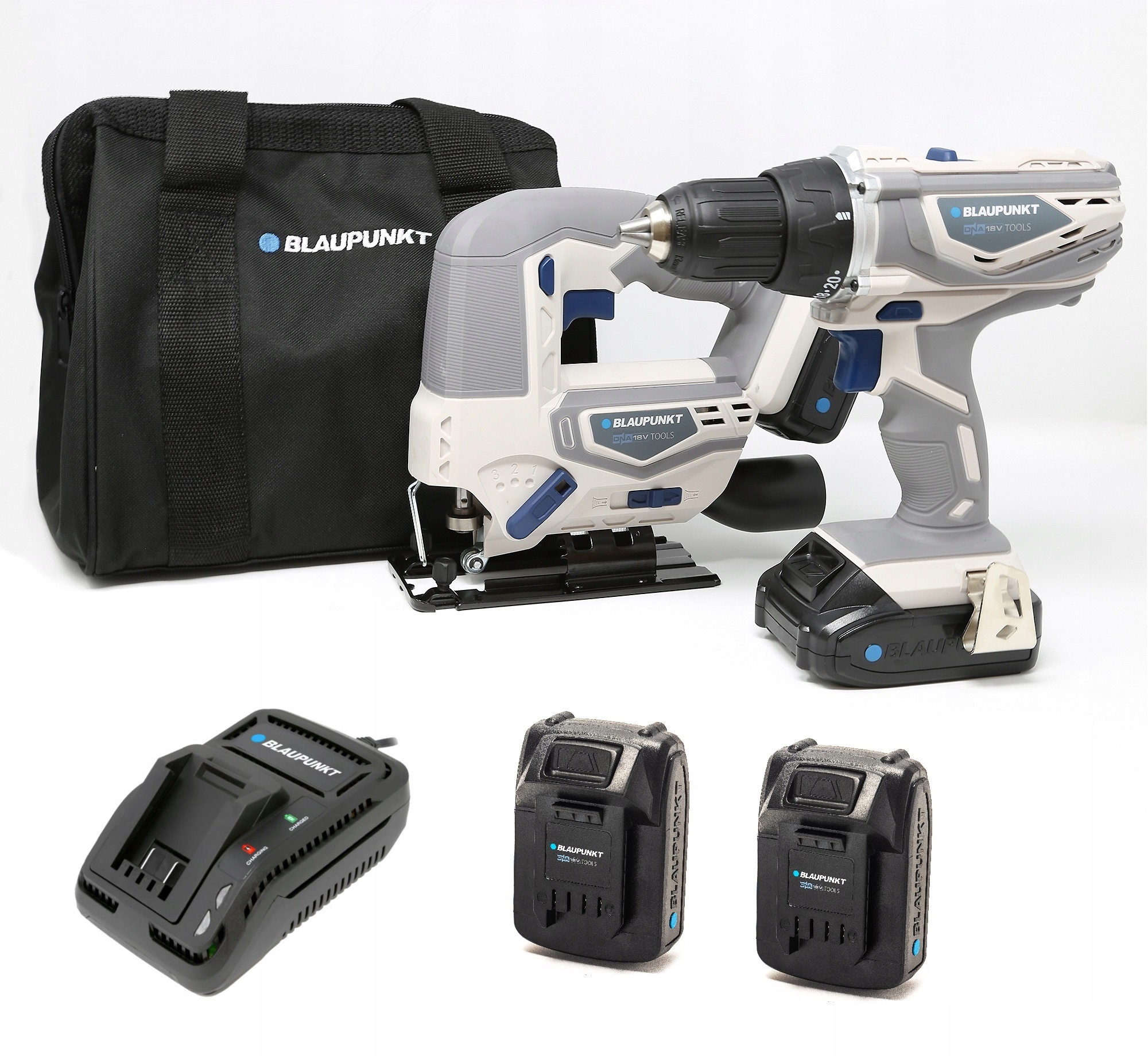 BLAUPUNKT WIERTARKO-WKRĘTARKA + WYRZYNARKA 18V 2Ah