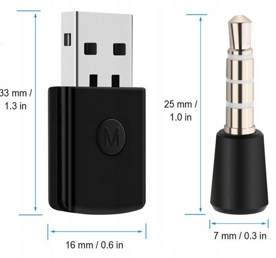 BEZPRZEWODOWY ADAPTER SŁUCHAWEK SŁUCHAWKI AUDIO BLUETOOTH 5.1 SONY PS4 PS5 Producent Inna