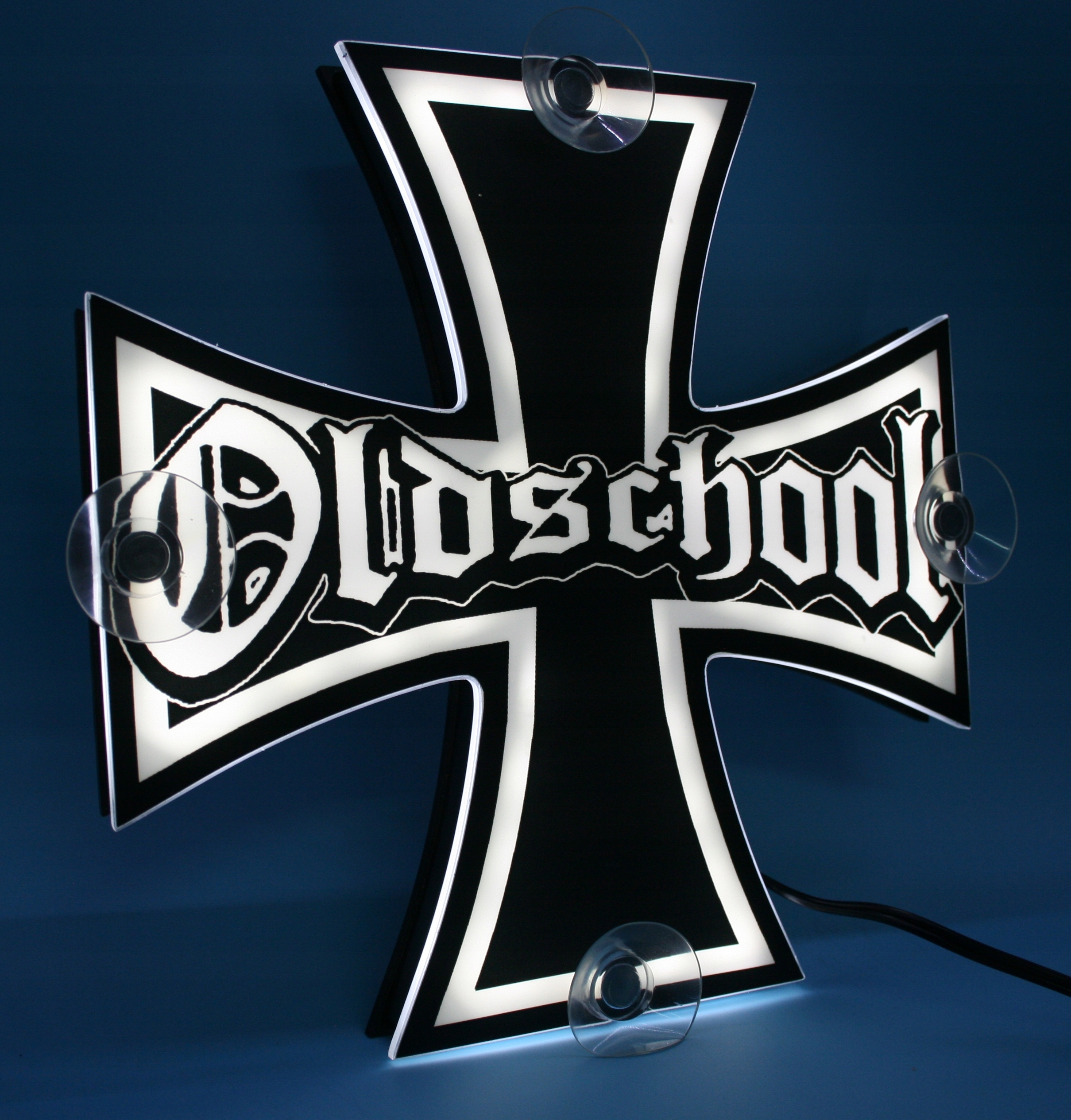 Табличка с подсветкой крест 403_OLDSCHOOL логотип TIR