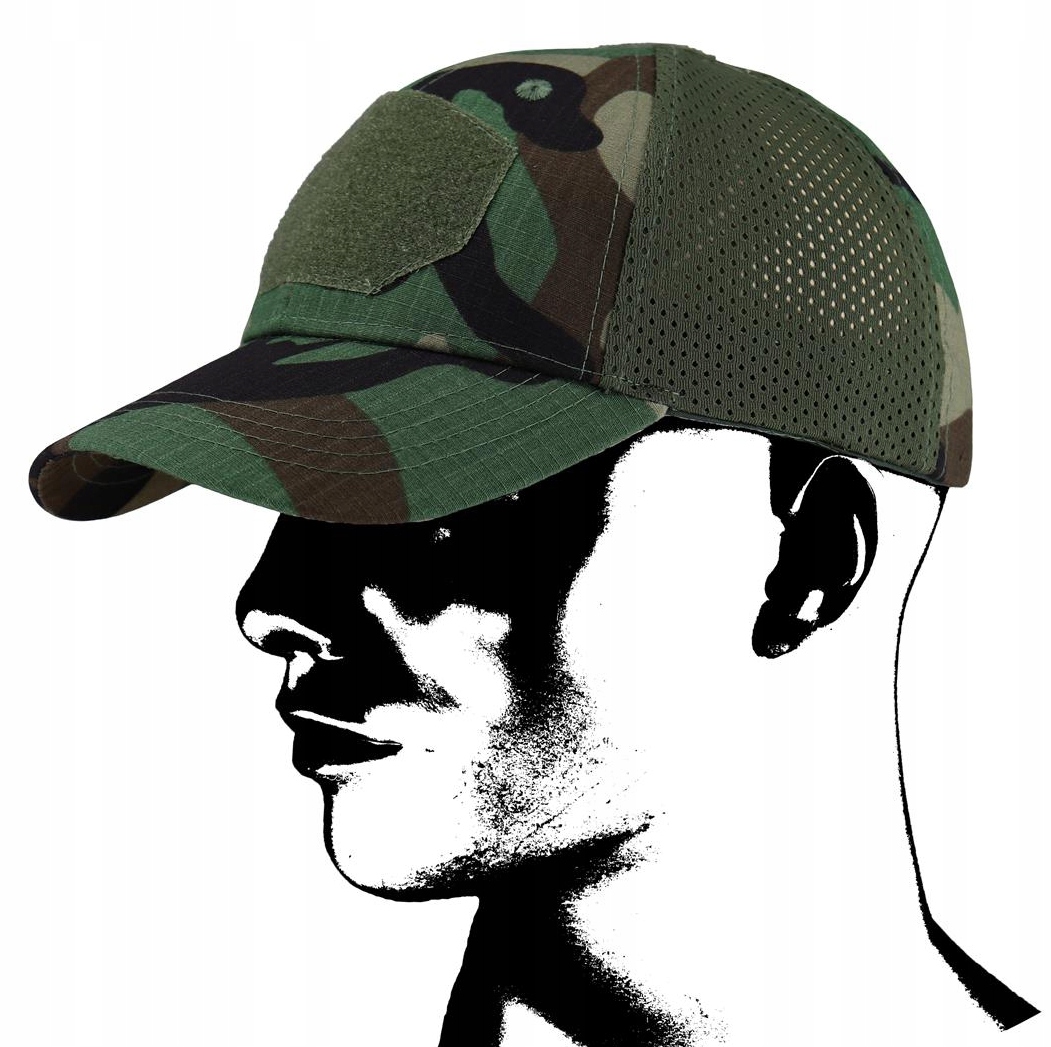 

Camo Wojskowa Czapka Baseball Mesh Woodland