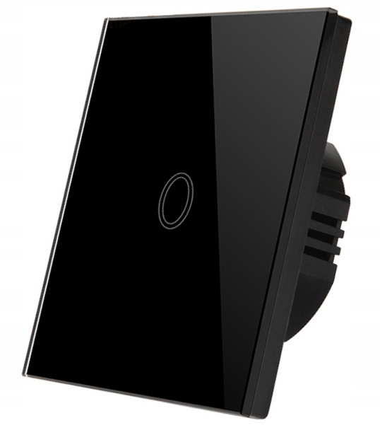 DOTYKOWY WŁĄCZNIK ŚWIATŁA POJEDYNCZY PILOT SZKLANY Kod producenta QUADRA WYŁĄCZNIK ŁĄCZNIK SZKŁO CZARNY